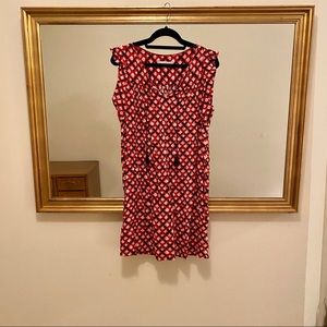 Red patterned dress from Loft